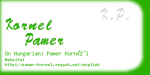 kornel pamer business card